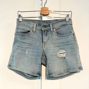 Levi’s 25 Light Blue Distressed Jean Shorts